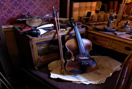 Beautiful Vintage Violin - music, beauty, aret, violin