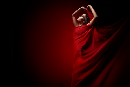 Beauty for my dear friend Vivianne(Lamamake) - passion, profile, beautiful, red, dress