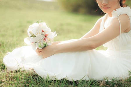 Bouquet - flowers, bouquet, photo, photography, girl, grass