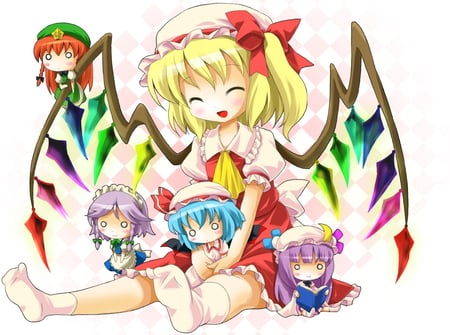 touhou - scarlet sisters, touhou, meiling, patchouli, sakuya