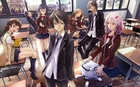 Guilty Crown - hare, inori, souta, yahiro, kanon, shuu, guilty crown