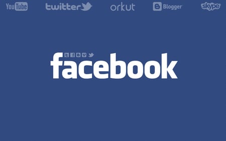 Facebook and other social - skype, blue, facebook, orkut, twitter, blogger, social, youtube, white, 1050px