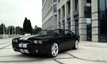 CHALLENGER - black, challenger, dodge, car