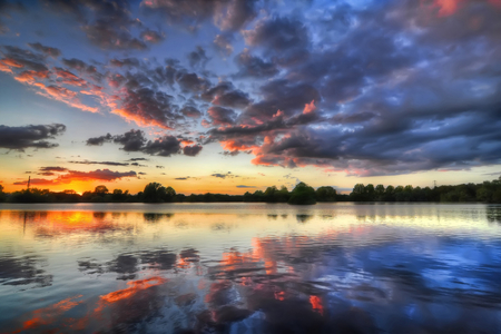 Perfect reflection - beauty, sky, background, water, image, perfect, nature, picture, reflection, clouds, beautiful, hdr, colors