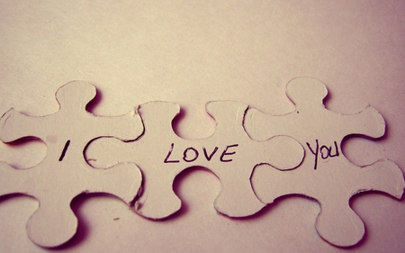 Puzzles love - i, love, you, puzzles