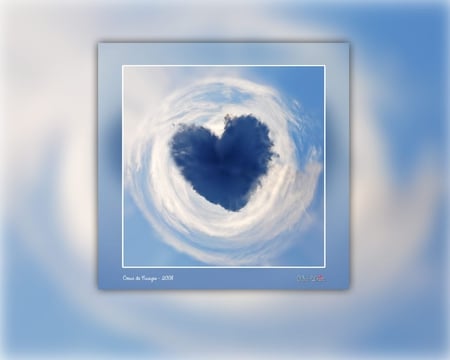 heart of love - cg, abstract, white, heart, blue, valentine, romance, love