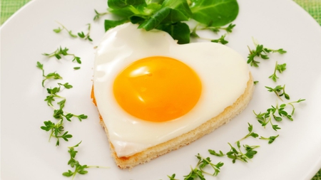 Fried egg cooked with love - egg, love, fried, heart