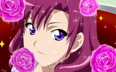 B Gata H Kei Kanejo Kyoka - purple, rose, b gata, kanejou, b gata h kei, mesy, anime, purple hair, manga, roses, kanejo, h k, kyoka, kanejo kyoka