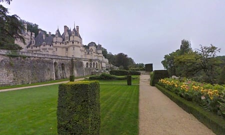 Chateau d'Usse - gardens, france, lawns, castle, building