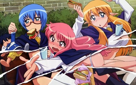 Zero No Tsukaima - girls, tiffa, anime, louise