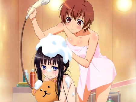 Bath Time - anime, kamisama no meno chou, ayaka, cute, friends, alice