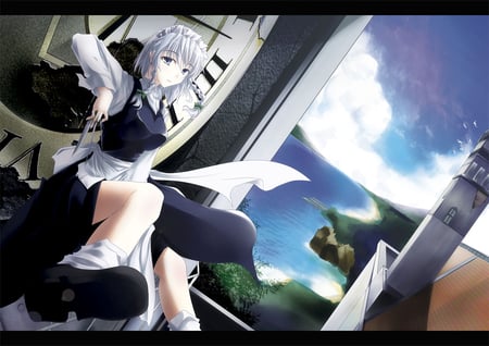 Izayoi Sakuya - anime, girl, maid, preety