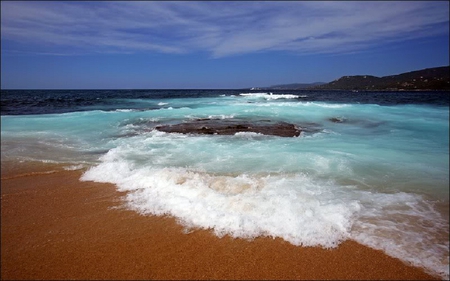 Foaming Tide - beach, sand, ocean, water