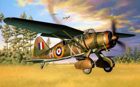 Westland Lysander Mk IIIA - airplane, mk11a, war, mk, plane, westland, drawing, world, ww2, painting, lysander, art, wwii, 11