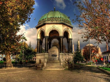 sultanahmet fountain,istanbul - istanbul, turkey, fountain