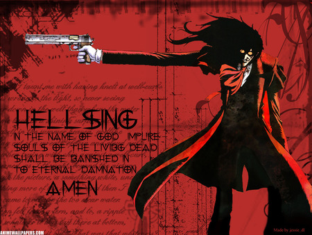 Hellsing - look me in the eye, red