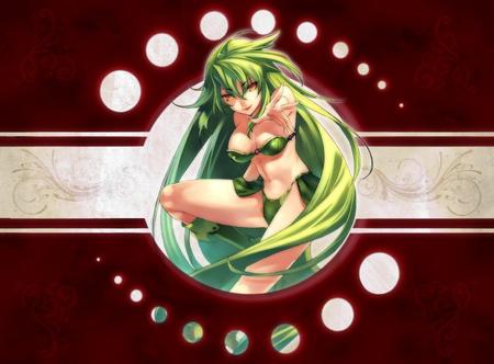 Amazone - wilderness, natural beaty, anime, green haired, amazone