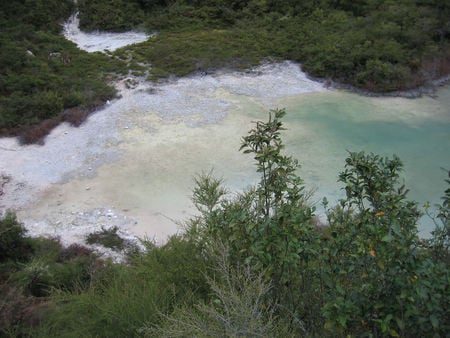 from nz,rainbow mountain - lake, crater