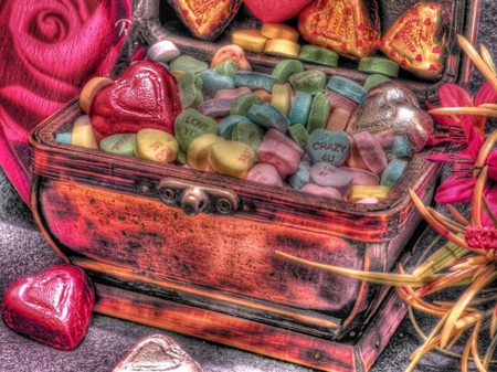 Sweet Treasure Chest - chest, candy, valentine, treasure