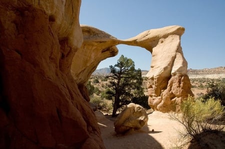 Roll it Through the Hole - hole, sky, rock, arch