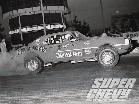 Super Chevy Drag Racing Greats - bowtie, tire smoke, drag race, gm