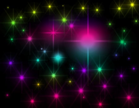 Star lights - lights, sparkles, backrounds, colors, stars