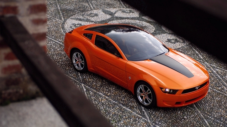 Ford Mustang - ford, speed cars, cool, nice, awesome, orange, mustang