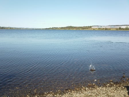 A little drop in a big lake - water, tiny, droplet, lake