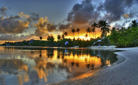 Morning Lagoon - beaches, people, pc, hot, sun, colorful, white, reflections, amazing, reflected, tropic, sunrays, laguna, branches, tropical, wallpaper, nature, beautiful, mirror, leaves, beauty, nice, sky, trees, photography, brightness, black, desktop, houses, forests, shadows, summer, darkn, blue, awesome, lightness, gray, natural, sailor, sundown, widescreen, wood, yellow, dark, cool, roots, golden, sunny, light, islands, multi-coloured, fisherman, dawn, photoshop, seasons, sunrise, new, water, leaf, hotel, multicolor, clouds, sunsets, sand, morning, background, day, palms, gold, bright, colours, grove, colors, photo