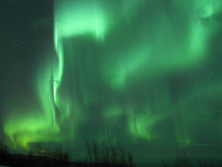 Aurora - borealis, northern, green, sky