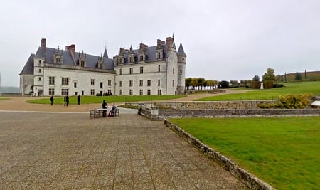 Chateau d'Amboise - ancient, lawn, france, chateau, castle, architecture