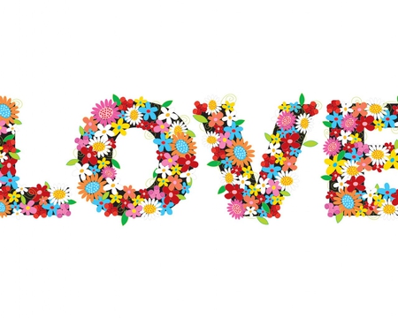 Love Text - i, text, love, flower, you