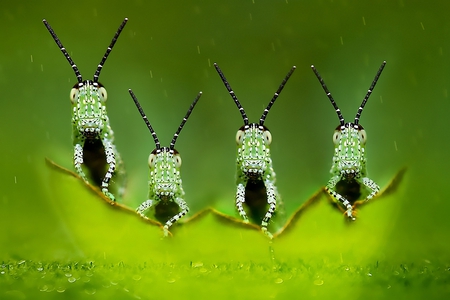 Grasshoppers - picture, grasshoppers, cool, beautiful