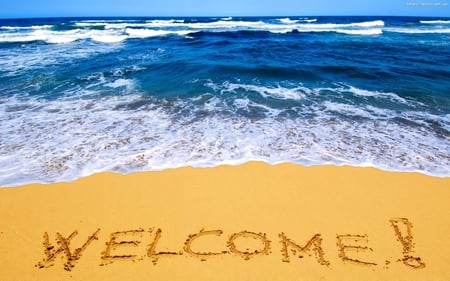 welcome - beach, ocean, funny, welcome