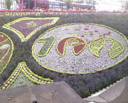 Girls Guides 100th Anniversary Display - flowers, garden, girl guides, edinburgh