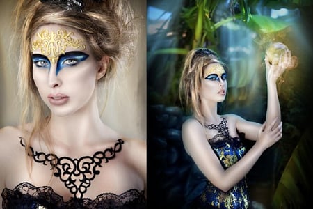 Fantasy girl - pretty, abstract, fantasy, make up, girl, pretty face, lovely