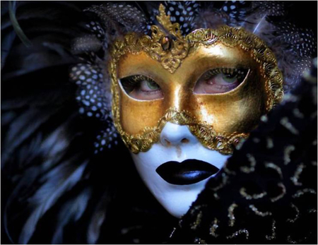 At the Ball - girls, women, mask, hot, gold, violet