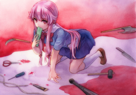 Yuno Gasai - yuno, anime, mirai, nikki