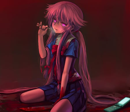 Yuno Gasai - yuno, anime, mirai, nikki