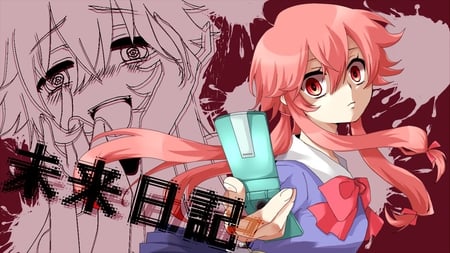 Yuno Gasai - yuno, anime, mirai, nikki