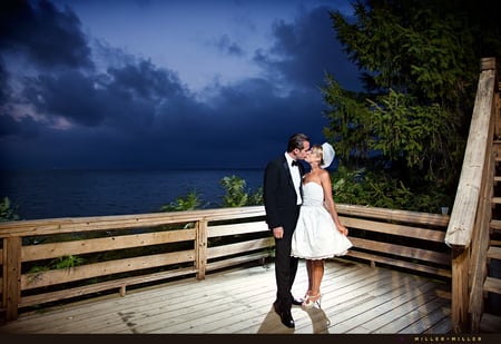 Love Is In The Air - woman, view, two, romance, ocean, couple, love, man