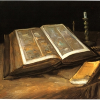 Still life with open Bibel