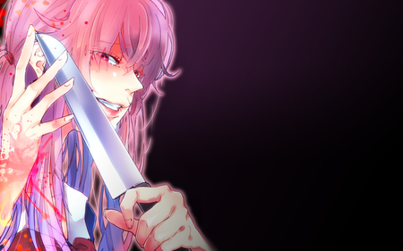 Gasai Yuno - yuno, pink hair, mirai nikki, gasai