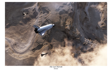 the last hurrah - shadows, shuttle, mountains, fighters