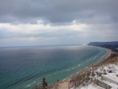 lake michigan - sand, michigan, lake, dunes