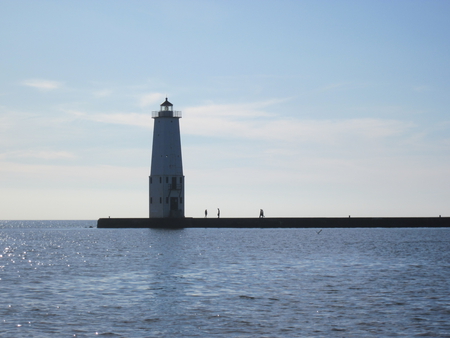 frankfort lighthouse - house, frankfort, harbor, light