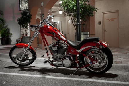 red harley - harley, chopper, motorcycle, bike