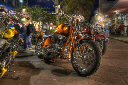 night life - bike, motorcycle, chopper, harley