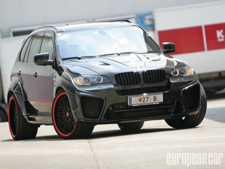 The Tempest - red lip rim, black, bmw, x5