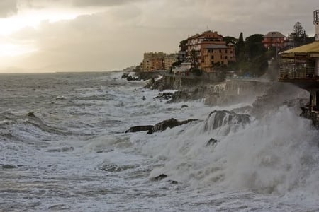 Smashing Wave on Shoreline - ocean, water, smashing, wave